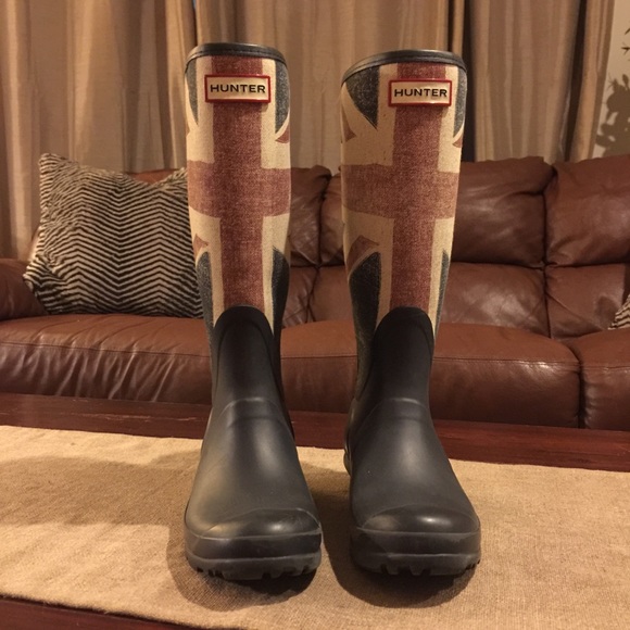 hunter union jack boots